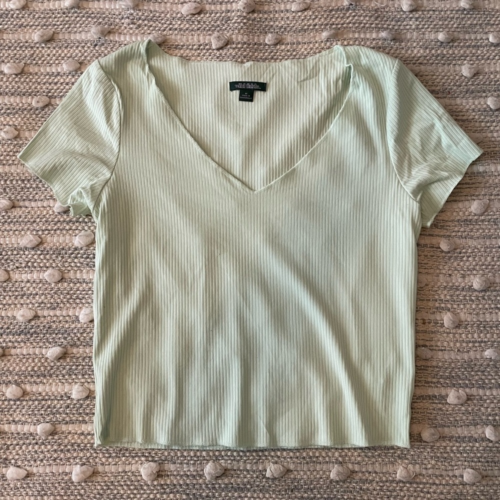 Mint green crop top size medium